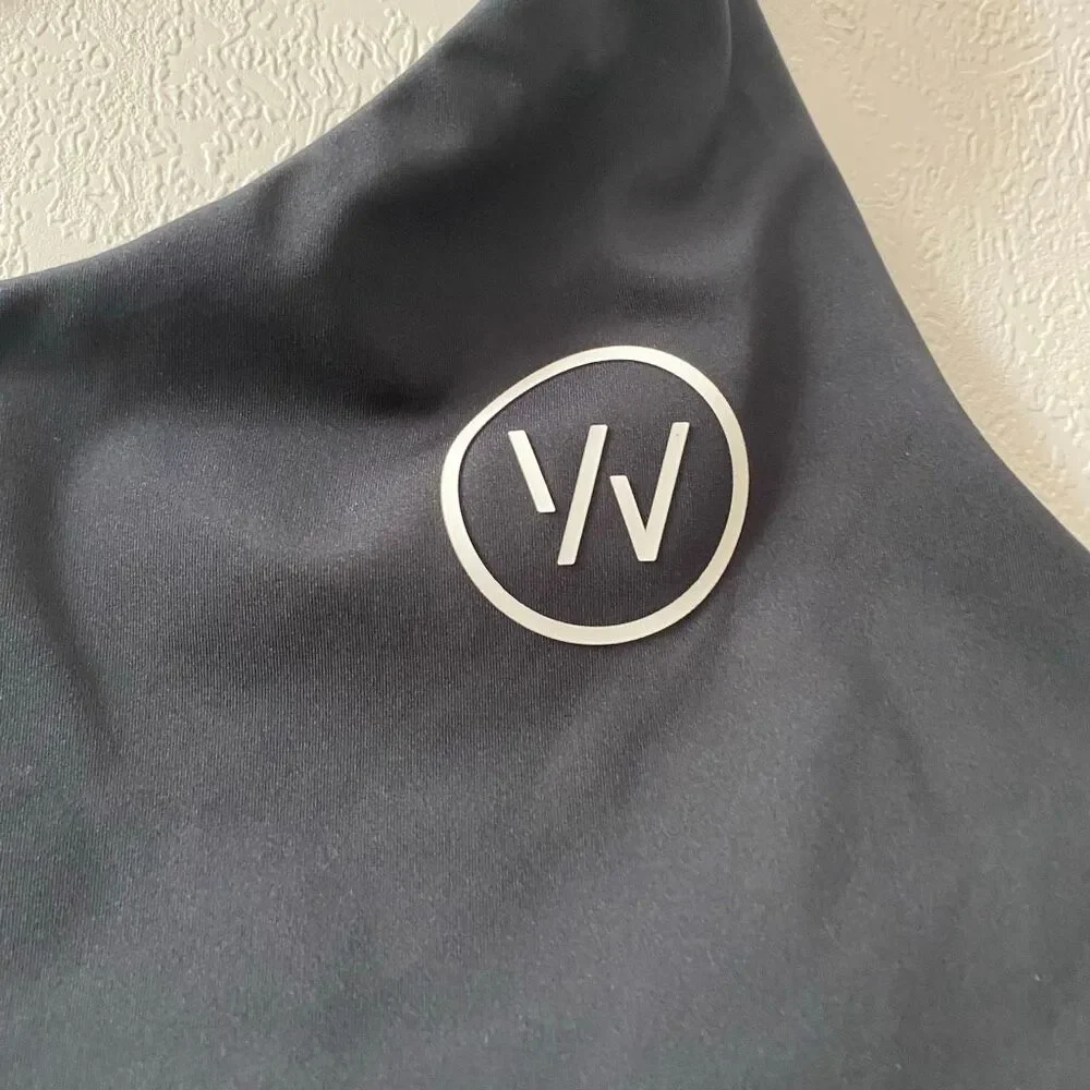 WHOOP Black Racerback Sports Bra Size L High Support Workout Running